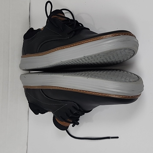 Skechers Air Cooled Memory Foam Men's Black and Brown Laced Up Shoes Size 13 - Picture 7 of 9